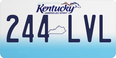 KY license plate 244LVL