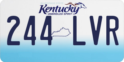 KY license plate 244LVR