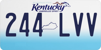 KY license plate 244LVV