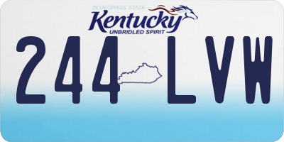 KY license plate 244LVW