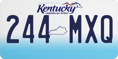 KY license plate 244MXQ