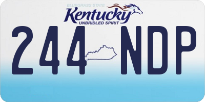KY license plate 244NDP