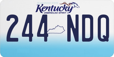 KY license plate 244NDQ
