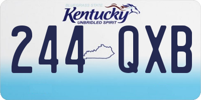 KY license plate 244QXB
