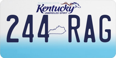 KY license plate 244RAG