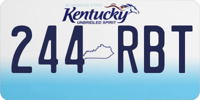 KY license plate 244RBT