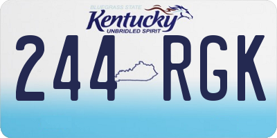 KY license plate 244RGK
