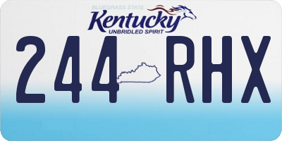 KY license plate 244RHX