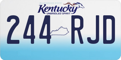 KY license plate 244RJD