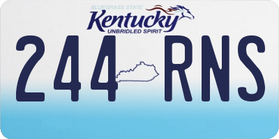 KY license plate 244RNS