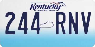 KY license plate 244RNV