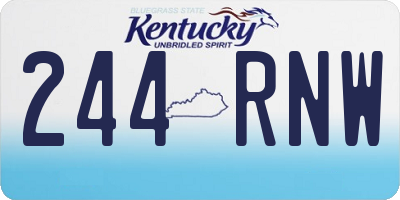 KY license plate 244RNW