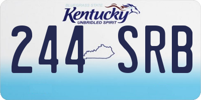 KY license plate 244SRB