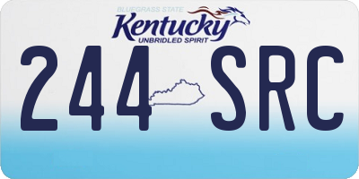 KY license plate 244SRC