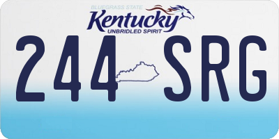 KY license plate 244SRG