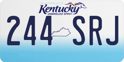 KY license plate 244SRJ