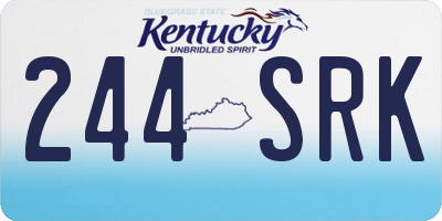 KY license plate 244SRK