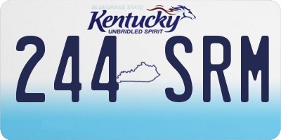 KY license plate 244SRM
