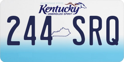 KY license plate 244SRQ