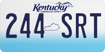KY license plate 244SRT