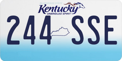 KY license plate 244SSE
