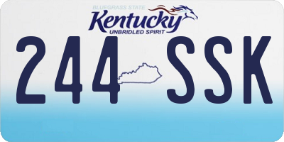 KY license plate 244SSK