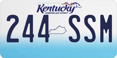 KY license plate 244SSM