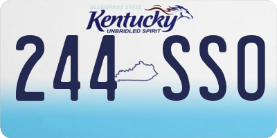 KY license plate 244SSO