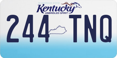 KY license plate 244TNQ