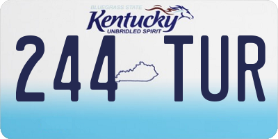 KY license plate 244TUR
