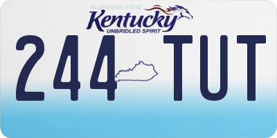 KY license plate 244TUT