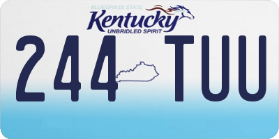 KY license plate 244TUU