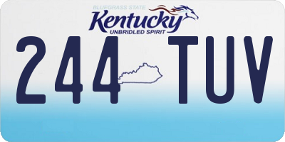 KY license plate 244TUV