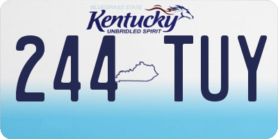 KY license plate 244TUY