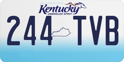 KY license plate 244TVB