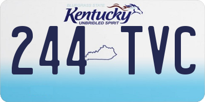 KY license plate 244TVC