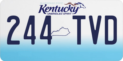KY license plate 244TVD