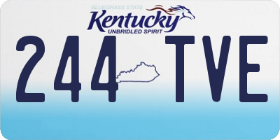 KY license plate 244TVE