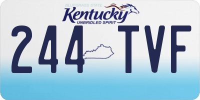 KY license plate 244TVF