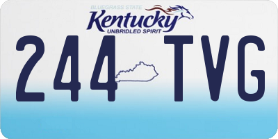 KY license plate 244TVG