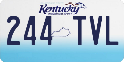 KY license plate 244TVL
