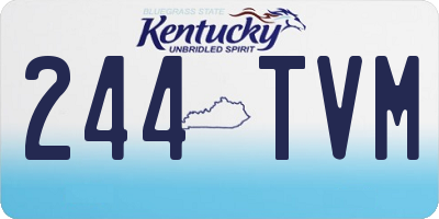 KY license plate 244TVM