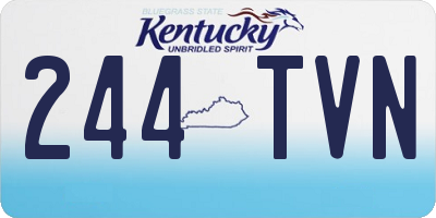 KY license plate 244TVN