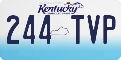 KY license plate 244TVP