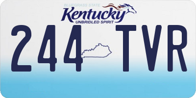 KY license plate 244TVR