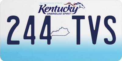 KY license plate 244TVS