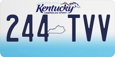 KY license plate 244TVV