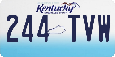KY license plate 244TVW