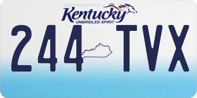 KY license plate 244TVX