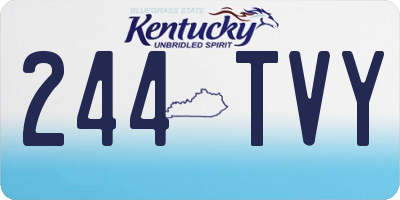 KY license plate 244TVY